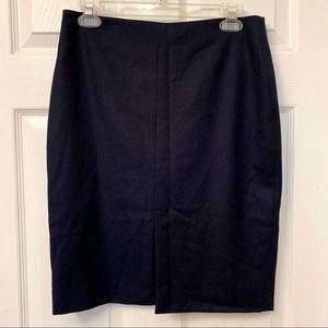 Boden Navy Blue Classic Wool Pencil Skirt 6P